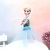 Decoración de Pastel de Princesa Elsa de Cuarta Generación Dibujos Animados Muñeca Elsa de Frozen Figura de Olaf Topper de Castillo