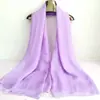 Bufanda Grande Roja de Seda para Mujer, Bufanda de Moda para Primavera y Otoño, Chal de Gasa, Bufanda de Color Sólido para Invierno, Bufanda Larga para Bailar, Nueva