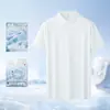 Camisa Polo de Malla de Maíz de Seda de Hielo Sin Costuras de Manga Corta para Hombre, Nueva Superior de Cuello Alto Transpirable de Secado Rápido para Verano de Gama Alta