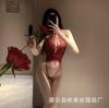 Mandesire lingerie sexy macacão de renda sexy pijama uniforme vazado paixão tentação feminino quente livre fora uniforme