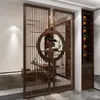 Talla de Madera Dongyang Hecho a Medida Estilo Chino Nuevo Madera Maciza Celosía Puertas y Ventanas Estilo Antiguo, Biombos, Mamparas, Paredes de Fondo, Divisores Modernos para Entrada