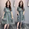 Vestido Chemise Elegante de Comprimento Médio Estilo Coreano Novo Verão 2026 para Mulheres, Vestido Casual Xadrez Linha A Jovem e Estiloso
