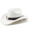 Chapéu de Cowboy Western Clássico de Camurça para Homens e Mulheres, Chapéu para Viagem ao Ar Livre, Chapéu Estilo Étnico com Aba Enrolada, Chapéu de Feltro