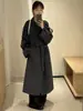 Gabardina color caqui para mujer, de longitud media, nueva colección otoño 2026, estilo de alta gama, con detalle de cinturón, apta para figuras petite, abrigo oversized