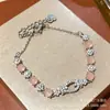 Pulsera de Hebilla Cuadrada de Zircón con Herradura Estilo Francés, Pulsera de Lujo Ligero de Moda de Gama Alta, Joyería de Diseño Exquisito de Nicho Versátil