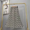 Falda de algodón y seda para mujer verano Nueva holgada talla grande mujeres embarazadas pueden usar falda exterior casual del sudeste asiático delgada