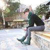 Direto da fábrica novos acessórios de moda galochas Galochas femininas de cor sólida estilo western cano médio salto baixo antiderrapantes