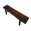 Banqueta de madera de ébano Okan, banco de madera estilo chino para cambiarse los zapatos, banco largo de madera maciza de sándalo negro y dorado