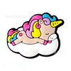Diapositivas de Zapato de Unicornio para Zuecos, Hebillas de Zapato de Goma Suave de PVC Desmontables de Dibujos Animados de Gama Alta, Venta al por mayor Transfronteriza