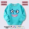 Bloco de Construção Digital roupas suéter infantil número blocos facial desenho animado estampado forrado com lã manga longa top para meninos