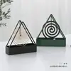 Soporte Triangular para Espiral de Mosquitos para Uso Doméstico, Soporte de Sándalo, Bandeja para Espirales de Incienso, Soporte Quemador de Espirales de Mosquitos con Cenicero, Modelo Nuevo