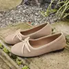 Novidade Verão 2026 Mocassins Planos, Sapatos Slip-On com Solado Macio, Boca Rasa, Tamanho Grande, Sapatos Femininos com Laço