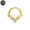 Gabe Joyería de Piercing de Aleación de Titanio G23 Transfronteriza Europea y Americana Anillo de Nariz Personalizado de Astas de Ciervo Aro de Nariz para Uso Transfronterizo de Comercio Exterior