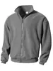 Chamarra de polar para hombre transfronteriza con cuello alto y cremallera, logo impreso personalizado, sudadera de otoño e invierno al por mayor
