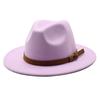 Sombreros de fieltro de ala ancha unisex para hombre y mujer, sombrero Panamá Trilby, sombrero de jazz