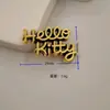 DIY Estilo Coreano Elegante Icono de Logo Grande Letra Aleación Accesorios Trendy Accesorios para el Cabello Pasador Broche Kt Accesorio de Aleación