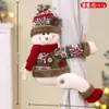 Chapéu de floco de neve vintage de Natal homem velho tridimensional boneco de neve prendedor de cortina decoração de Natal rena prendedor de cortina