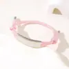 Al por mayor al contado transfronterizo Pulsera de doble cordón de ajuste Pulsera de cuerda trenzada ajustable de acero inoxidable multicolor con impresión y grabado de color UV