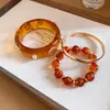Sueños Antiguos Dorados~Set Dorado Vintage de Pulseras Apilables, Pulseras de Nicho Estilo Resort, Joyería Exagerada para Mujer