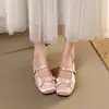 Bailarinas Mary Jane con 4 cm de aumento interno, nuevo modelo de moda, Wanwan 2026, para aumentar altura, moño, estilo francés
