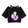 Camiseta de manga corta con ombligo suelto y tirantes para mujer con animación de regreso a la guerra de Jujutsu Kaisen de comercio exterior transfronterizo