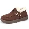 Botas de Neve Suede Birkenstock Novas de Inverno 2026 Botas de Algodão com Solado Grosso e Fivela para Aquecimento ao Ar Livre