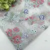 Vestido Nuevo Estilo Fresco Bordado Vestido Largo Tela Bordada Mancha Hilo Multicolor Tela Bordada Plana