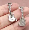 Colgante de aleación de instrumento musical de plata antigua Nota musical Guitarra Violín Micrófono Pulsera Collar DIY Accesorios de Joyería