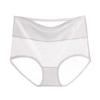 Roupa Íntima de Malha Ice Mesh Fina de Verão, Shorts Triângulo Feminino Transparente com Forro de Algodão na Virilha, Secagem Rápida, Respirável, Cintura Alta para Meninas