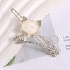 Horquilla de mariposa con diamantes estilo Chanel, accesorios para el cabello estilo coreano, horquilla de metal con forma de abanico que gotea, flequillo con perlas con incrustaciones de cereza, clip lateral