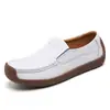 Zapatos planos de mujer estilo primavera y otoño, mocasines de tacón bajo, zapatos de vaca calados tipo caracol, zapatos de mujer talla grande, zapatos casuales para mamá
