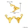Colgante de Acero Inoxidable Chapado en Oro de 18 Quilates de Lazo/Corazón/Cruz/Traje Espacial/Oso Accesorios para Joyería DIY