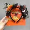 Diadema de Halloween, Diadema Luminosa de Cuernos de Calabaza, Accesorios Divertidos para Fotos, Accesorios para el Cabello, Decoraciones para Vestidos Festivos