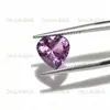 Corazón Forma 46 # Corindón que Cambia de Color Piedra Suelta Cabujón. Corindón Sintético que Cambia de Color en Piedra Suelta con Base Puntiaguda, Resistente a Altas Temperaturas, Dureza 9.