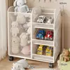 Prateleira de armazenamento de brinquedos infantis, organizador de bonecas e figuras doméstico de várias camadas, armário de armazenamento de várias camadas de grande capacidade