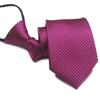 Corbata con cremallera de 8 cm al por mayor perezosa fácil de jalar sin nudo 7 cm para hombre negocios formal morado rojo rojo oscuro