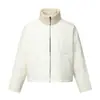 FORN3 Chaqueta de Plumas Nueva de Otoño Cuello Alto Cortavientos Cuadros Acolchado Ligera Versátil Ropa Exterior Cálida Casual para Hombre