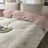 Estilo 2026 Comercio Electrónico Transfronterizo Estilo Ins Fresco y Sencillo Juego de Cama de Cuatro Piezas 100% Algodón Juego de Ropa de Cama Sábana Funda de Edredón de Algodón Puro para Dormitorio