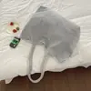 Shuai Mijia 2026 Verão Nova Bolsa de Ombro Dupla Face Estilo Coreano com Bolinhas Bolsa Sacola de Cordão Grande Capacidade Bolsa de Tecido para o Dia a Dia