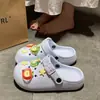 Hobby Stars Manzana Birkenstock Crocs Ropa Exterior para Mujer Verano Transpirable Cómodo No Cansa los Pies Chanclas con Puntera de EVA Altas