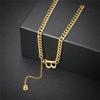 Collar metálico con letra B personalizado europeo y americano ins que combina con todo, estilo frío de celebridad de internet, temperamento simple, cadena corta para clavícula femenina