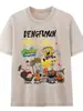 Camiseta de Manga Corta Estampada Estilo Retro Americano Desgastada Lavada de Verano para Mujer Tallas Grandes, Algodón Puro, Cuello Redondo, Top de Moda Versátil
