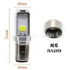 Farol de motocicleta H4 três garras H6 farol elétrico longe e perto da luz holofote integrado motocicleta modificada lâmpada h6