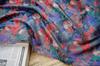 Vintage Palace Estilo Roupas Femininas Tecido Clássico Pintura a Óleo Macio Outono e Inverno Vestido Estilo Hepburn Decorativo Flor Envoltório Tecido