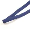 Elástico Colorido em Forma de Meia-Lua de 1,2cm, Veludo Fosco Dupla Face Preto e Branco, Alça Elástica de Lado Único para Alças de Sutiã