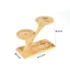 Soporte Personalizado de Bambú para Maceta de Suculentas, Soporte para Comedero de Gato, Decoración de Escritorio, Estante Decorativo, Diseño Simple de Bambú en Forma de Cruz