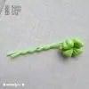 Goma para el pelo transparente con forma de oso y trébol de cuatro hojas, Diadema simple de alambre de teléfono, Cuerda para el pelo sin marcas, Accesorio para el pelo versátil de alta elasticidad