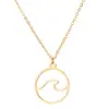 Nuevo Collar Geométrico Hueco de Animales de Acero Inoxidable Moda Personalidad Colgante Simple Joyería de Comercio Exterior Cadena para Clavícula Nicho