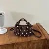 Bolso texturizado, bolso tote pequeño plisado para mujer, nueva colección de verano 2026, bolso cuadrado pequeño de lunares, bolso cruzado de moda, de lunares