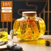 Garrafa de Vidro Selada de Alta Qualidade com Torneira para Uso Doméstico, Adequada para Infusão de Ginseng e Vinhos Medicinais